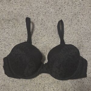 Nwot Victorias Secret Body Black Lace Bra Sz 34b